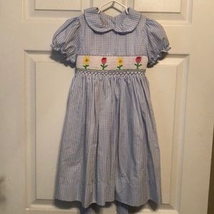 Marmellata Size 5 Girls Smocked Flower Dress